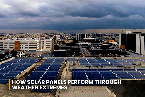 How do weather extremes affect solar energy generation